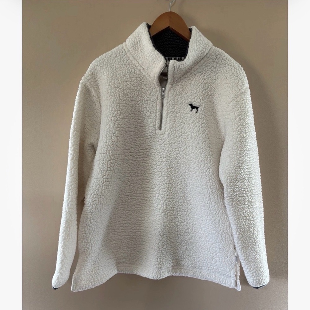 PINK Victoria's Secret Cream Sherpa Sweater